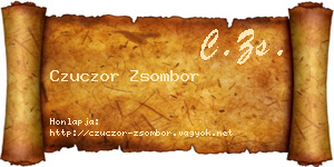 Czuczor Zsombor névjegykártya